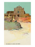 Mission at Laguna Pueblo, New Mexico Poster