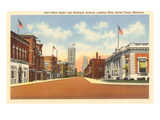 Post Office, Battle Creek, Michigan Posters