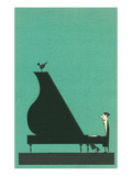 Cartoon pianist Print Cartoon pianist Print