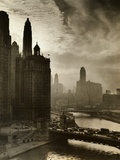 View of Chicago Sky and Skyscrapers Photographic Print
