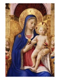 Gold Leaf Painting of Madonna and Baby Giclee Print by S. Vannini