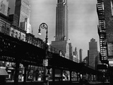 Elevated Rail Track and the Empire State Building by Brett Weston Photographic Print by Brett Weston