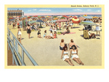Beach Scene, Asbury Park, New Jersey Poster