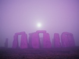 Moon Setting Over Stonehenge Photographic Print by Roger Ressmeyer