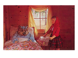 Red Riding Hood Tableau Print
