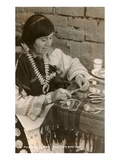 Pueblo Woman Silversmith Pósters Pueblo Woman Silversmith Pósters