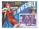 Mexican Movie Poster for the Invisible Man Láminas Mexican Movie Poster for the Invisible Man Láminas