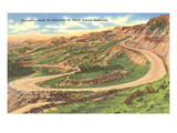 Straße durch die Badlands Nord-Dakotas Poster