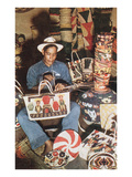 Mexican Basket Weaver Print