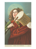 Painting of Angel with Drum Posters