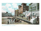 Horses on Beach, Atlantic City, New Jersey Prints