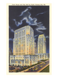 Night, Courthouse and City Hall, Kansas City, Missouri Posters