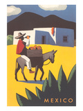 Motifs of Mexico, Burro, Peon, Adobe Posters