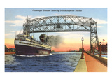 Steamer, Duluth, Superior Harbor, Minnesota Posters