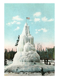 Frozen Lakewood Fountain, Duluth, Minnesota Poster