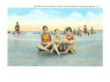 Bathers, Carolina Beach, Wilmington, North Carolina Prints
