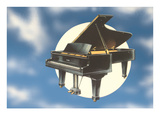 Piano Floating in Space Prints