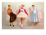 Three Cheerleaders, Retro Fotografía