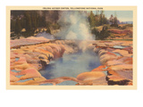 Oblong Geyser, Yellowstone Park, Montana Poster