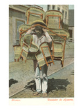 Man Carrying Chairs, Mexico Prints