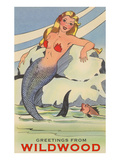Greetings from Wildwood, New Jersey, Mermaid Posters