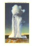 Old Faithful, Yellowstone Park, Montana Prints