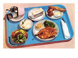Cafeteria Lunch Tray, Retro Lámina Cafeteria Lunch Tray, Retro Lámina