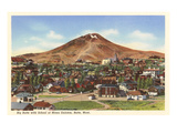 Big Butte with M, Butte, Montana Poster