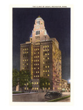 Night, Mayo Clinic, Rochester, Minnesota Prints
