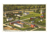 Vue aérienne de Greenfield Village, Dearborn, Michigan Affiches