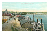 Boat Docks, St. Paul, Minnesota Prints