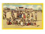 Beachgoers at Wildwood-by-the-Sea, New Jersey Prints