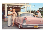 Old Time Service Station Affiches