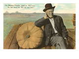 Man with Large Pumpkin, Montana Prints