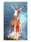 Acrobatic Water Skiing, Retro Posters Acrobatic Water Skiing, Retro Posters