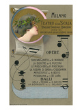 Playbill for La Scala Recital - Reprodüksiyon Playbill for La Scala Recital - Reprodüksiyon