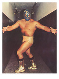 Mexican Wrestler in Gold Boots Prints