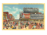 Boardwalk, Steel Pier, Atlantic City, New Jersey Affiches