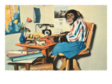 Typing Chimpanzee Photographie