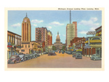 Michigan Avenue, Lansing, Michigan Poster