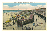 Beach and Boardwalk, Ocean City, New Jersey Print