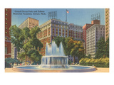 Memorial Fountain, Detroit, Michigan Posters