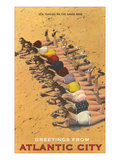 Greetings from Atlantic City, New Jersey, Bathing Beauties Print