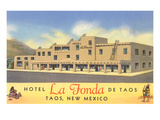 Hotel La Fonda in Taos, New Mexico Poster