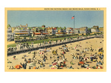 Beach and Boardwalk, Ocean Grove, New Jersey Poster