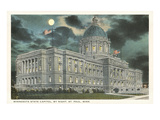 Moon over State Capitol, St. Paul, Minnesota Print