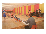 Interior, Bowling Alley, Retro Pósters