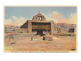 Church, Santo Domingo Pueblo, New Mexico Prints