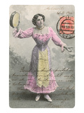 Wasp-Waisted Lady with Tambourine Lámina Wasp-Waisted Lady with Tambourine Lámina
