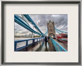 Crossing Tower Bridge in the Rain Framed Photographic Print by Trey Ratcliff
